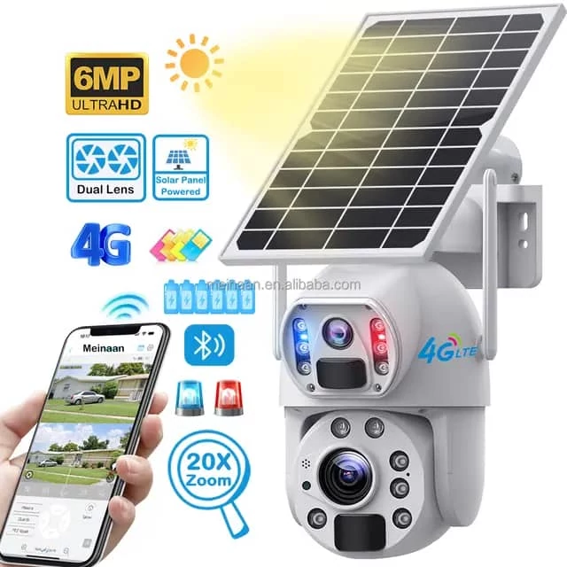 دوربین اسپید دام سولار سیم کارتی 4G-LTE UBOX   بدون محدودیت در اپراتور با سرعت بالا  20x زوم اپتیکال (سفید)