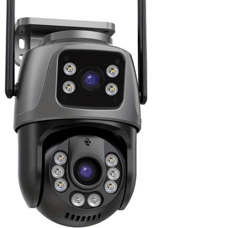 دوربین سیمکارتی V380 PRO درجه یک مدل دو لنز S267-V بدنه کربن متالیک