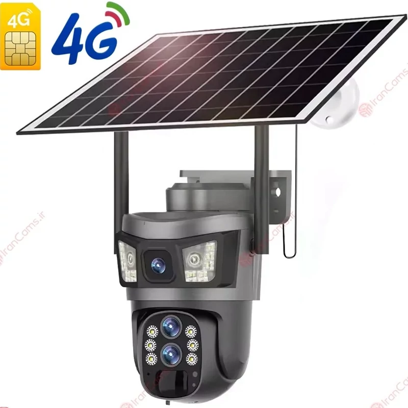 دوربین اسپیددام خورشیدی V380 مدل P10 با سه لنز