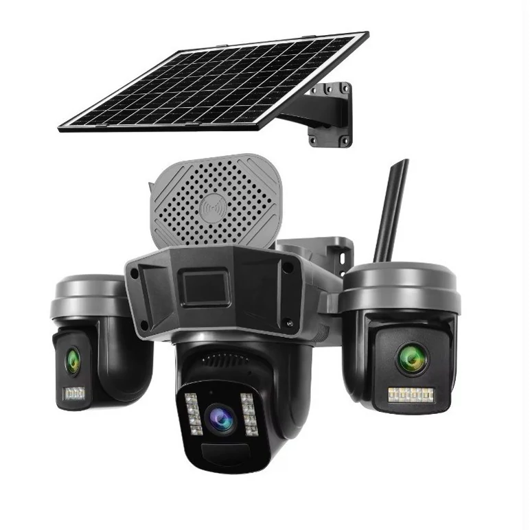 دوربین سیمکارتی سولار خورشیدی 3 لنز چرخشی 15 مگاپیکسل پهبادی آژیر دار TL1 OKAM PRO
