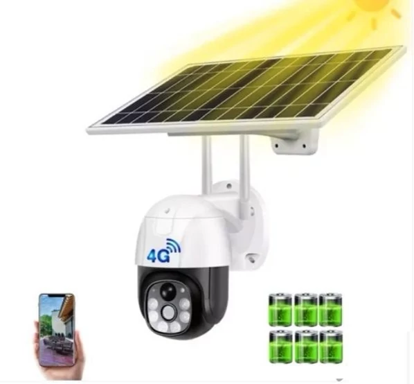دوربین خورشیدی سیم کارتی V380 با قابلیت چرخش و انتقال تصویر