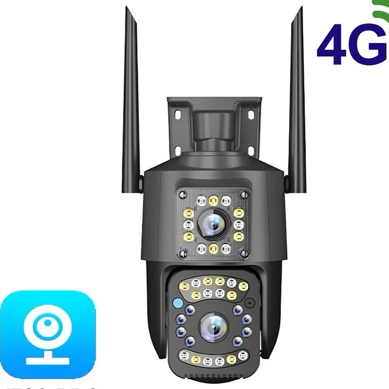دوربین سیمکارتی 2 لنز چرخشی v380 Pro