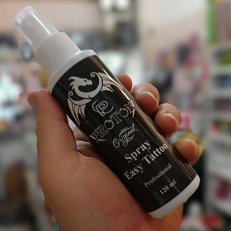 اسپری ایزی تاتو موقت 125 میل اسپری خالکوبی موقت easy tato اسپری طراحی روی پوست خالکوبی موقت اسپری تتو بدن برچسبی