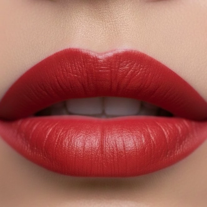 رژلب 24 ساعته قرمز گوشتی روژمایع استخری ضدآب
