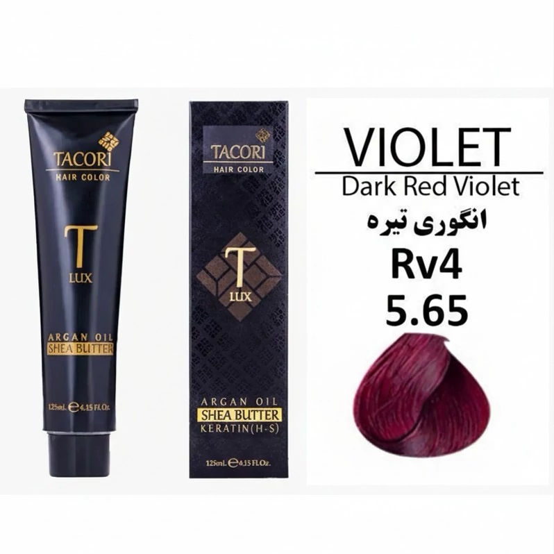 رنگ موی انگوری تیره RV4 تاکوری 125میل
