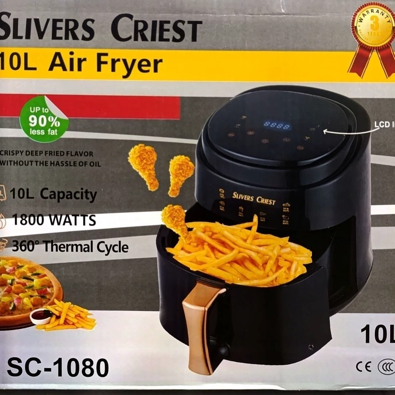 سرخکن رژیمی بدون روغن 10 لیتری سیلور کرست 4000 وات مدل sc1080 (پسکرایه )