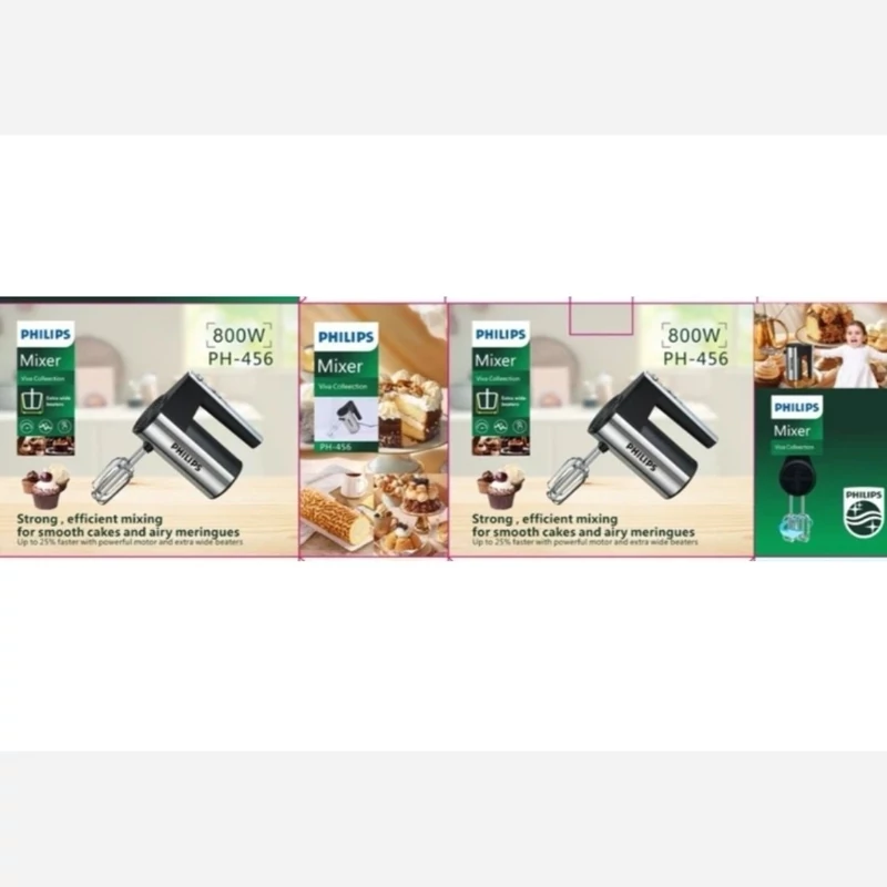 همزن برقی فلیپس 800 وات موتور گیربوکسی مدل P456