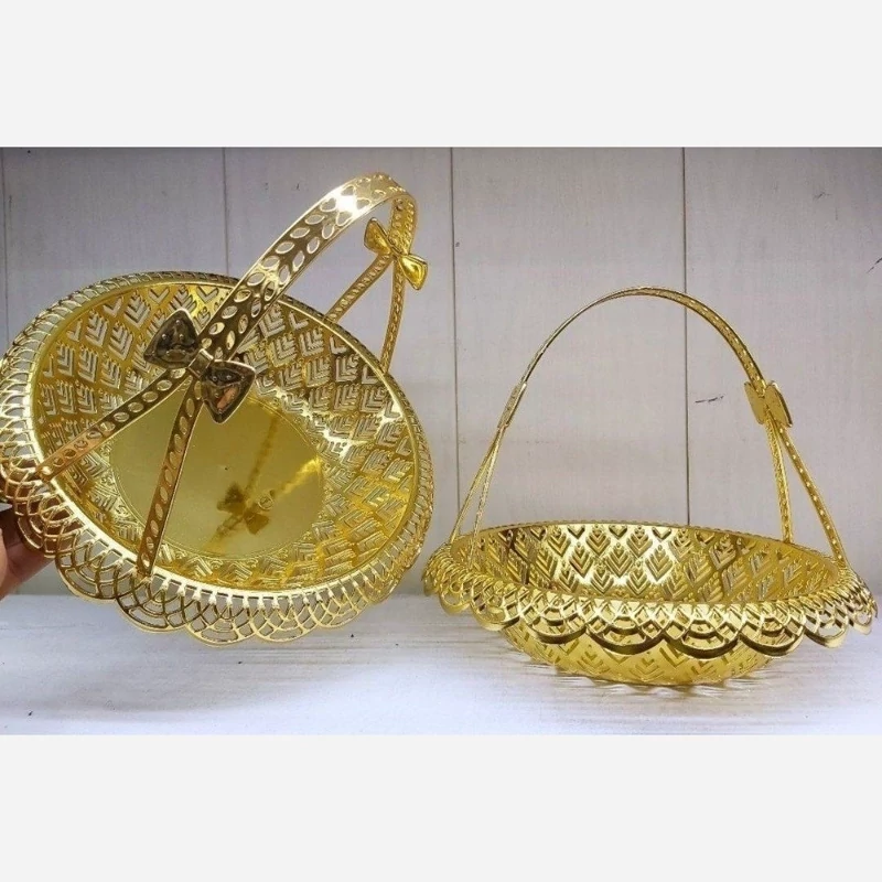 سبد جا شکلاتی  پلاستیکی طلایی
