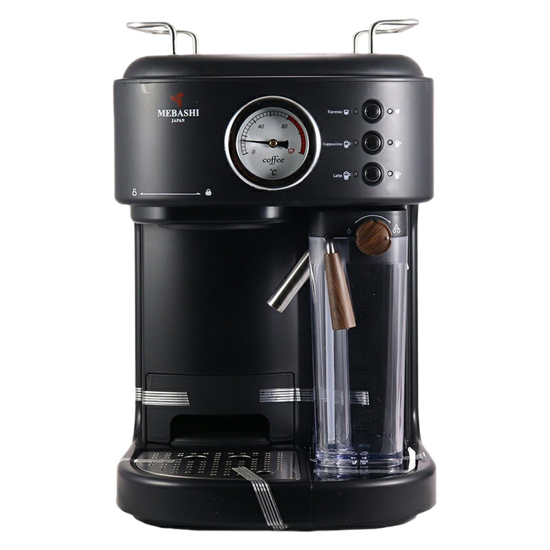 اسپرسو ساز نیمه‌صنعتی 1.6 لیتری مباشی مدل ME ECM2500، نیمه اتوماتیک با مصرف پودر قهوه، مناسب تهیه اسپرسو، کافه لاته، کاپوچینو و ماکیاتو، دارای یک عدد نازل قهوه، سیستم گرم کردن فنجان