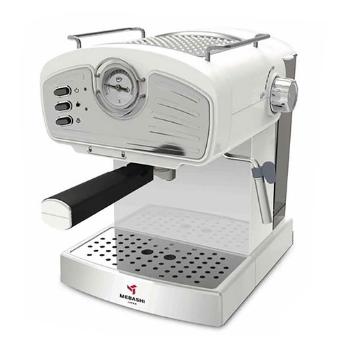 اسپرسوساز 1500 میلیلیتری مباشی مدل ME-ECM 2035، با مصرف پودر و دانه قهوه، مناسب تهیه اسپرسو، کافه لاته، موکا و کاپوچینو، دارای 2 عدد نازل قهوه، سیستم گرم کردن فنجان، سینی چکه گیر